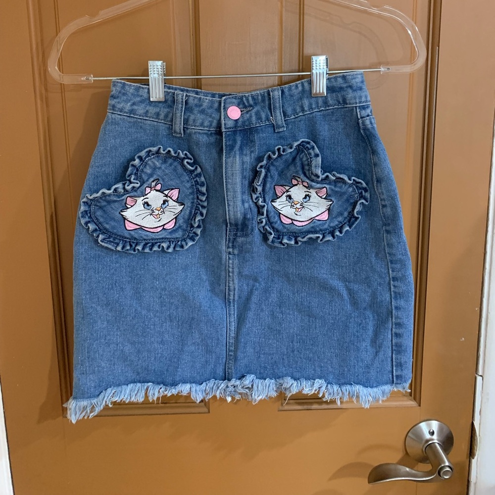 Lazy Oaf x Disney Aristocats Denim Skirt